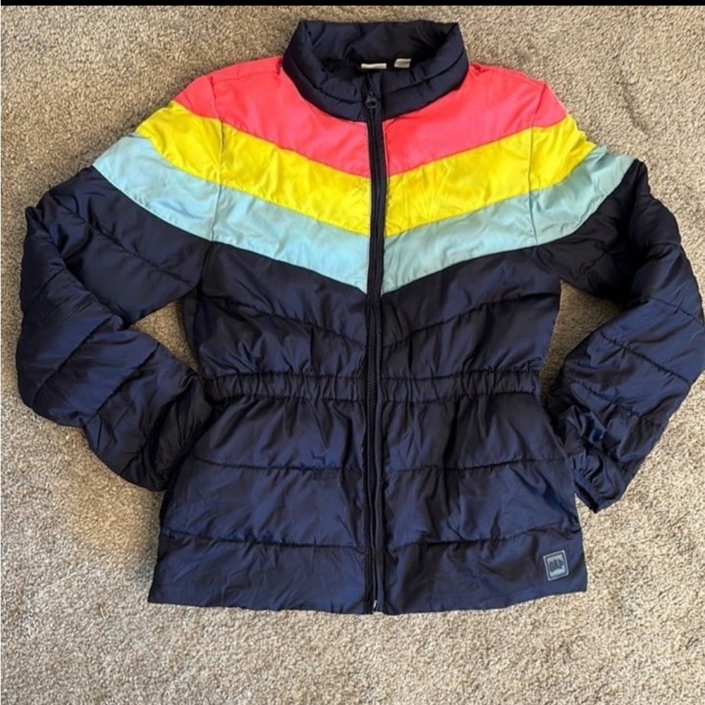 Gap color blocking puffy jacket
